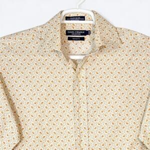 Daniel Cremieux Floral Paisley Allover Print LS Shirt Mens M Tailored Fit Disco